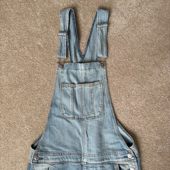 American Eagle Outfitters Light Blue Denim Overalls - Picture 3 of 8